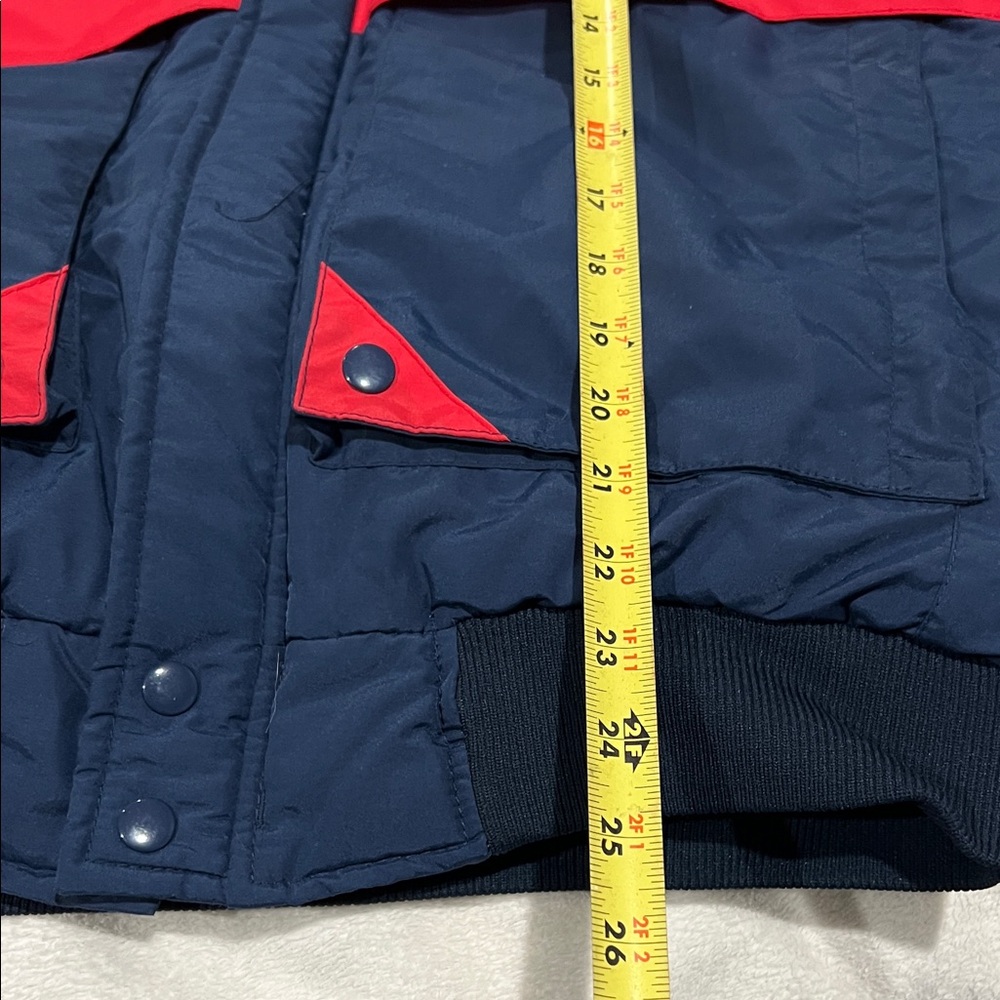 Vintage Rocky Mountain Thread Works Men's Gray and Navy Puffer Jacket Sz L - Picture 10 of 10